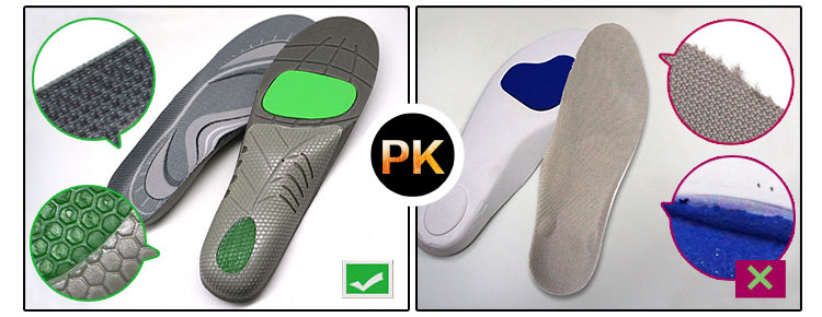 High quality heat moldable foot arch support eva sport orthotic insole
