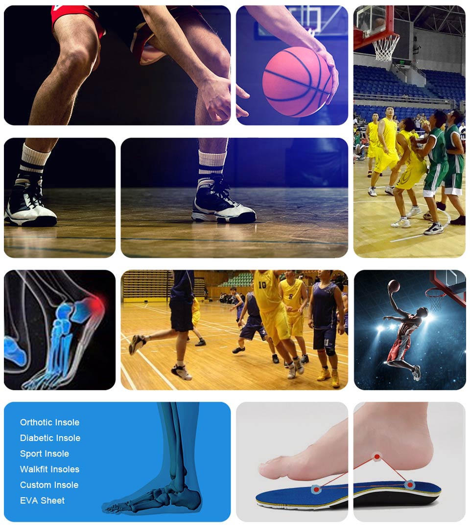 Wholesale shock absorbing insoles factory for basketball shoes maker